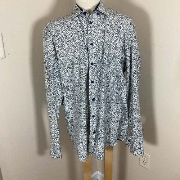 CXL by Christian Lacroix Other - CXL by Christian Lacroix Men's Floral Print Long Sleeve Button Down Shirt, Size